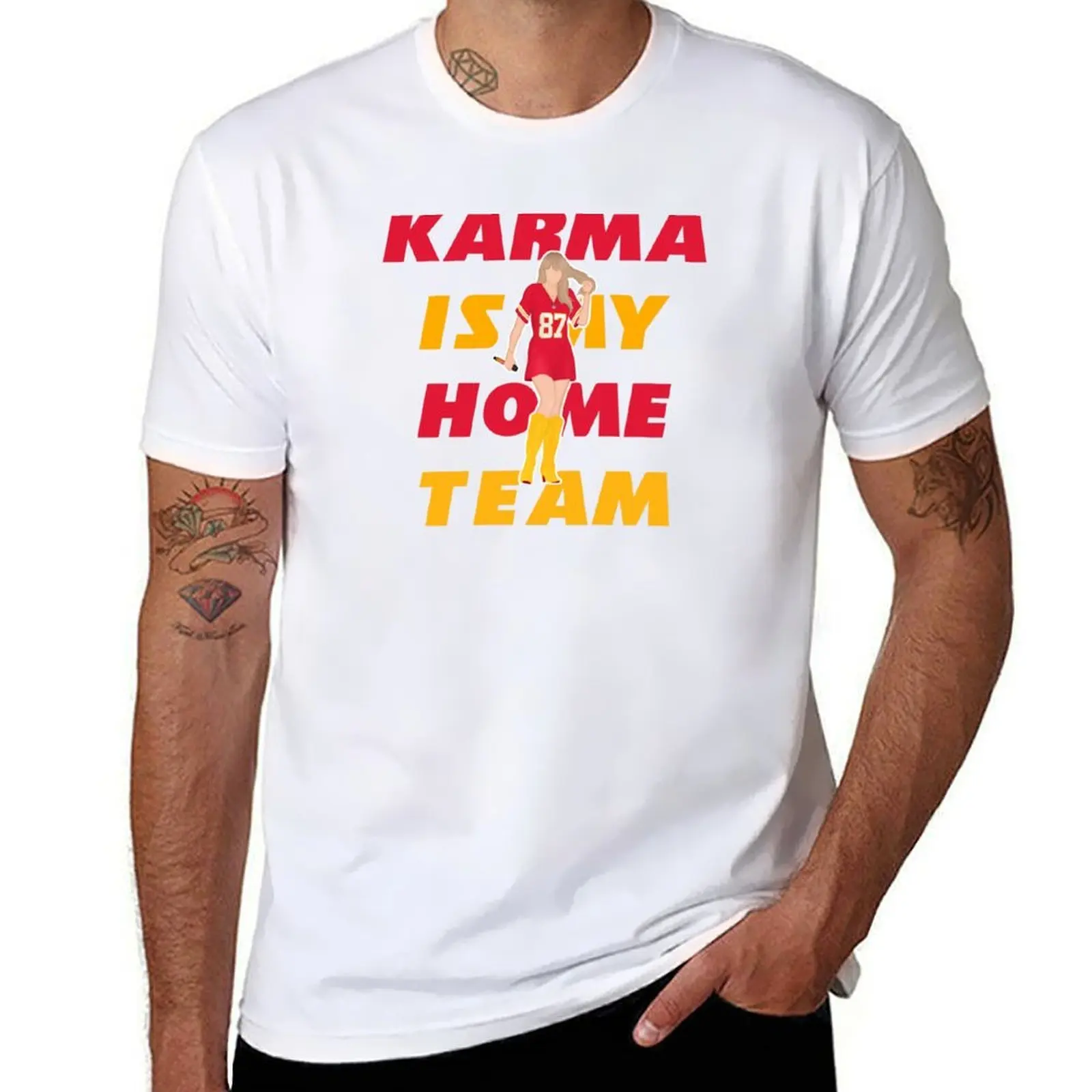 

Karma Is My Home Team T-Shirt t shirt man luxury t shirts designer T-Shirt