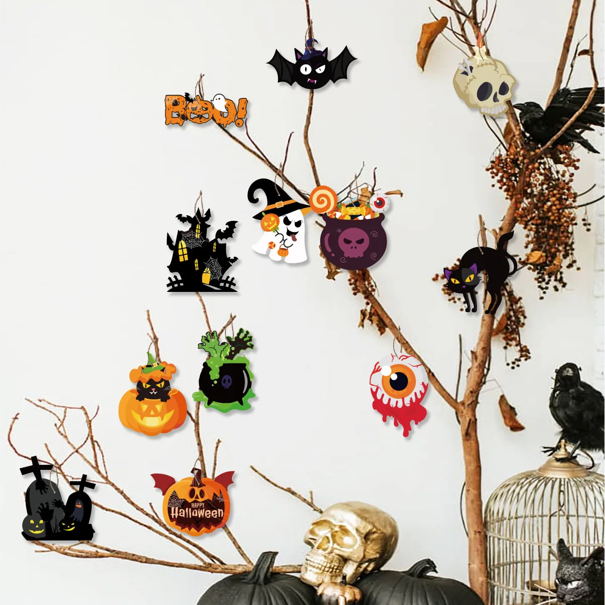 Halloween Paper Hanging Ornaments 2