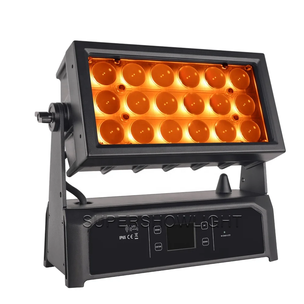 

#forWaterproof ip65 18x15w led washer lights 4in1 rgbw led city aluminum housing dmx zoom led strobe lights wall washer light
