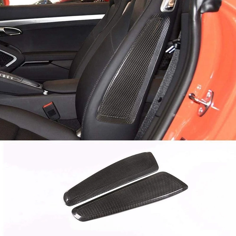 

For Porsche 911 718 2015-2020 Dry Carbon Fiber Seat Side Panel Cover Trim Sticker Decoration Car Parts