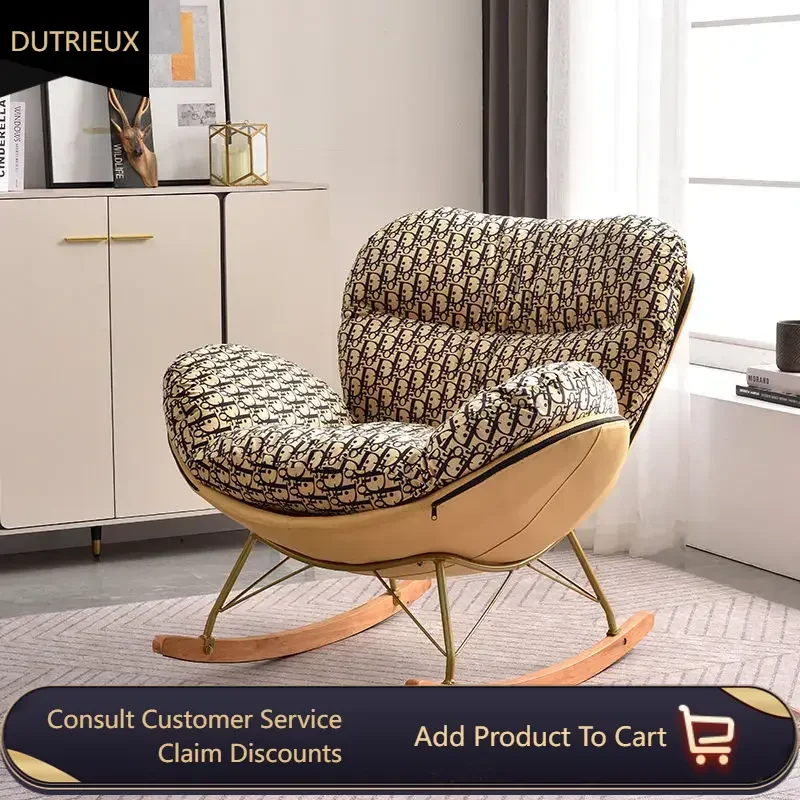 

Simple Nordic Living Room Chairs Relax Ergonomic Modern Recliner Rocking Chairs Vanity Lazy Mobile Fauteuils De Salon Furniture