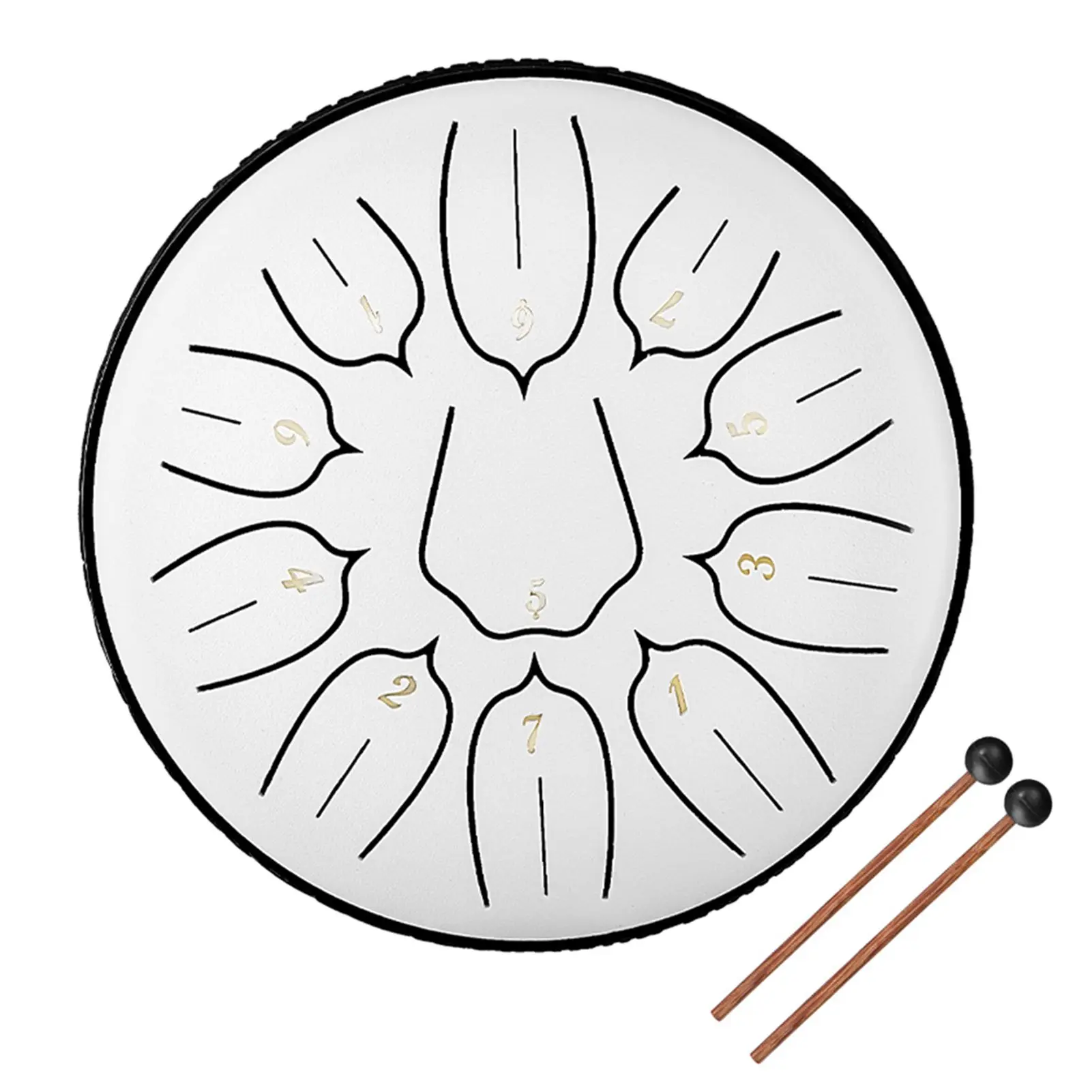 6 inch 11- Steel Tongue  D-Key Hand Pan Drums with Drumsticks Percussion Musical Instruments  Hand Pan Drums