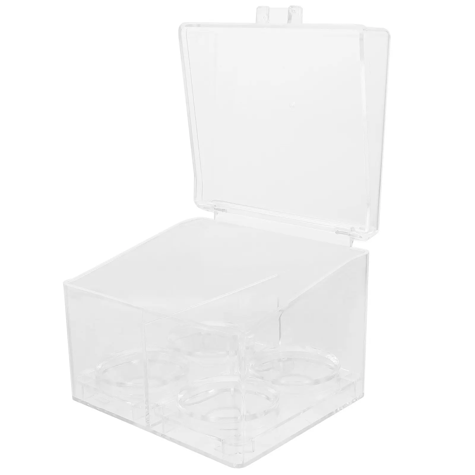 Multifunction Acrylic Beauty Organizer Transparent Cosmetics Rack for Cotton Swab Storage Lipsticks and Powder Puff Box