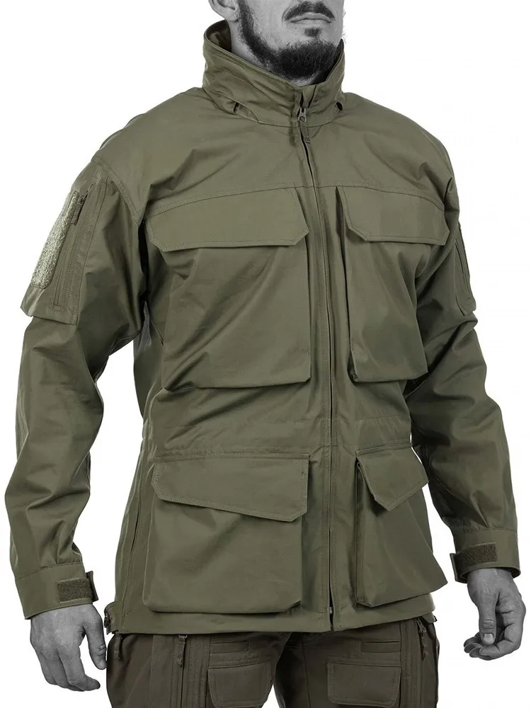 

PRO M2 Medium Length Tactical Camouflage Jacket Tactical Windbreakers Coat Men's Cargo Jackets Multi Pocket Hooded Parka Coat