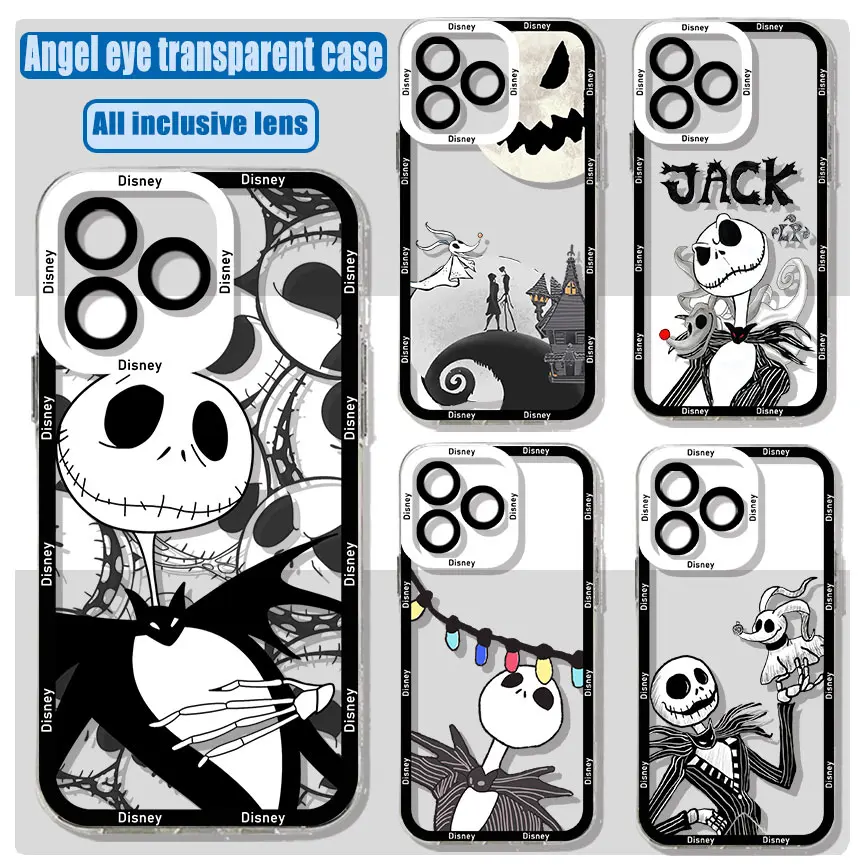 Funda de teléfono The Nightmare before Christmas para Xiaomi Redmi Note 13 12 12C 11 10 10C 10s 9 9T 9C Pro Max 4G 5G cubierta transparente