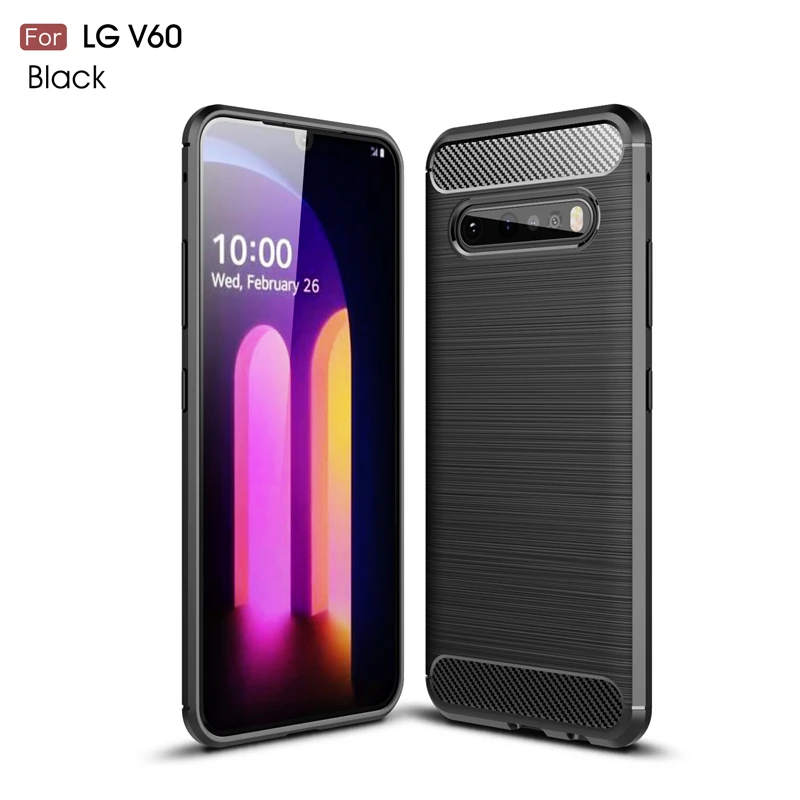 For Cover LG V60 ThinQ 5G Case For LG V60 ThinQ 5G Anti-knock Rugged Armor Cover Silicone Phone Bumper Case For LG V60 ThinQ 5G