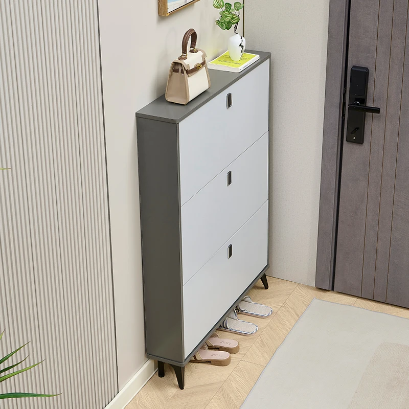 

Light Luxury Flip Bucket Style Small Shoe Rack Living Room Cabinets Shoe Organizer Home Furniture Mueble Organizador Cupboards