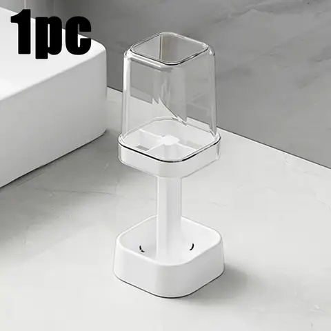 टूथपेस्ट स्क्वीज़र के साथ बाथरूम टूथब्रश होल्डर - इलेक्ट्रिक ब्रश, कप, सक्शन कप स्टोरेज के लिए 6 इन 1 वॉल माउंट ऑर्गनाइज़र 10 best sales टूथब्रश स्टैंड - №2