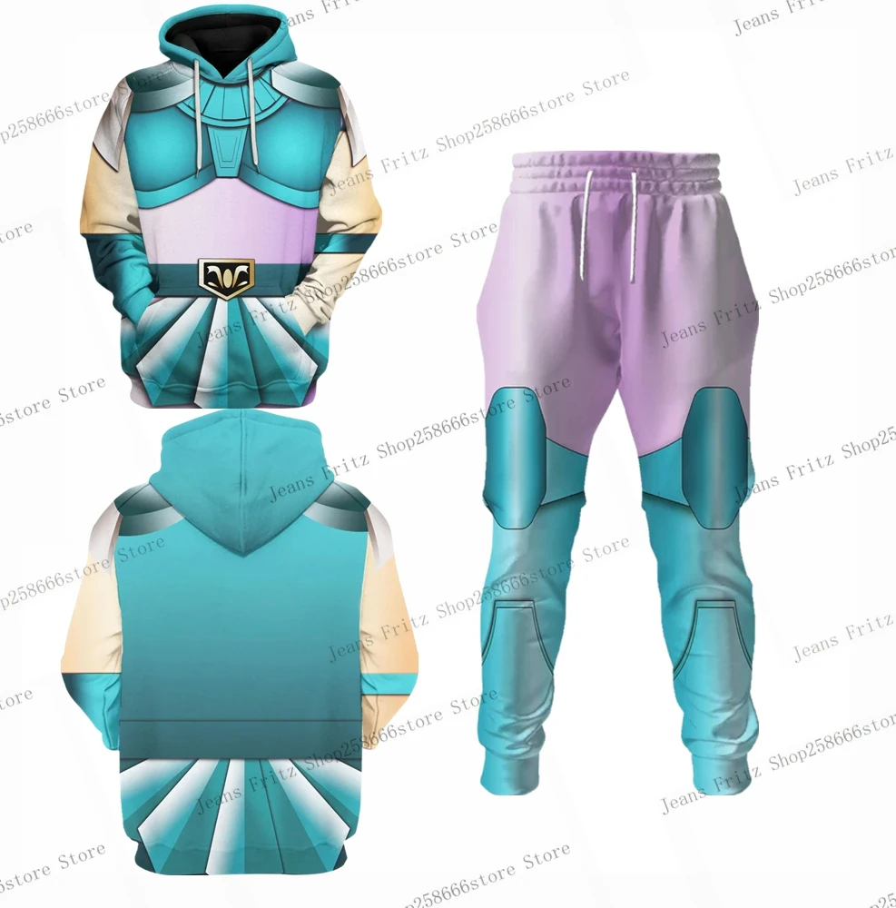 Popular Cosplay Anime Saint Seiya 3D Print hoodie pants 2pcs sets Street Harajuku Tracksuit Men Sports Kids Hoodie 2pcs suits