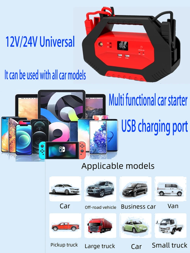 420000mAh Heavy Duty 12V/24V Car Jump Starter for Truck Battery Booster Power Pack for All Diesel and Gasline Engine