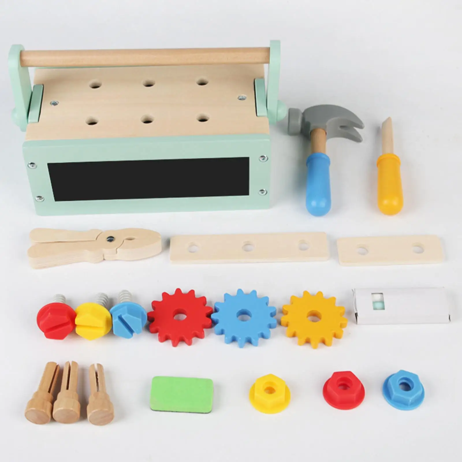 Wooden Play Tool Creative Pretend Play Birthday Gift Wooden Tool Bench Toy