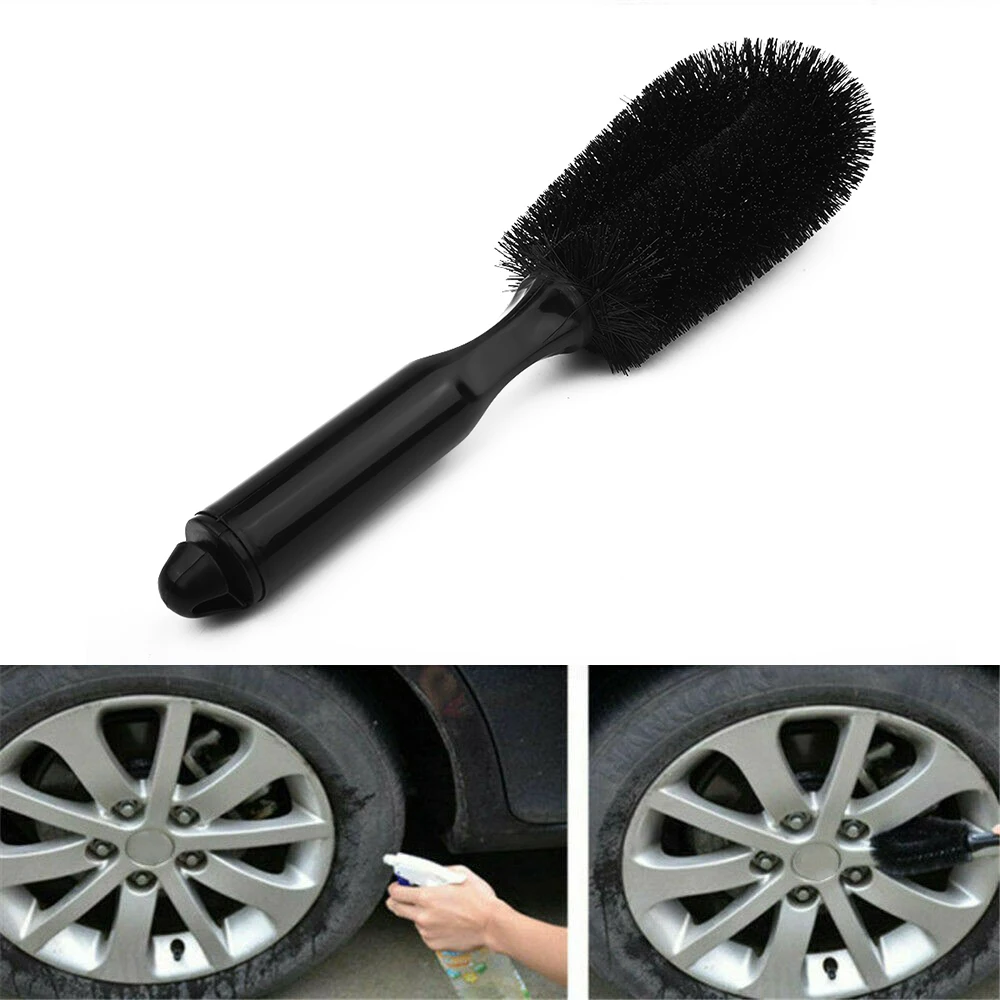 

Wheel Brushes BLACK PP Brand New Car Wash Brushes Cleaning Brush Tools Car Rim Scrubber Car Wash Maintenance Accessories