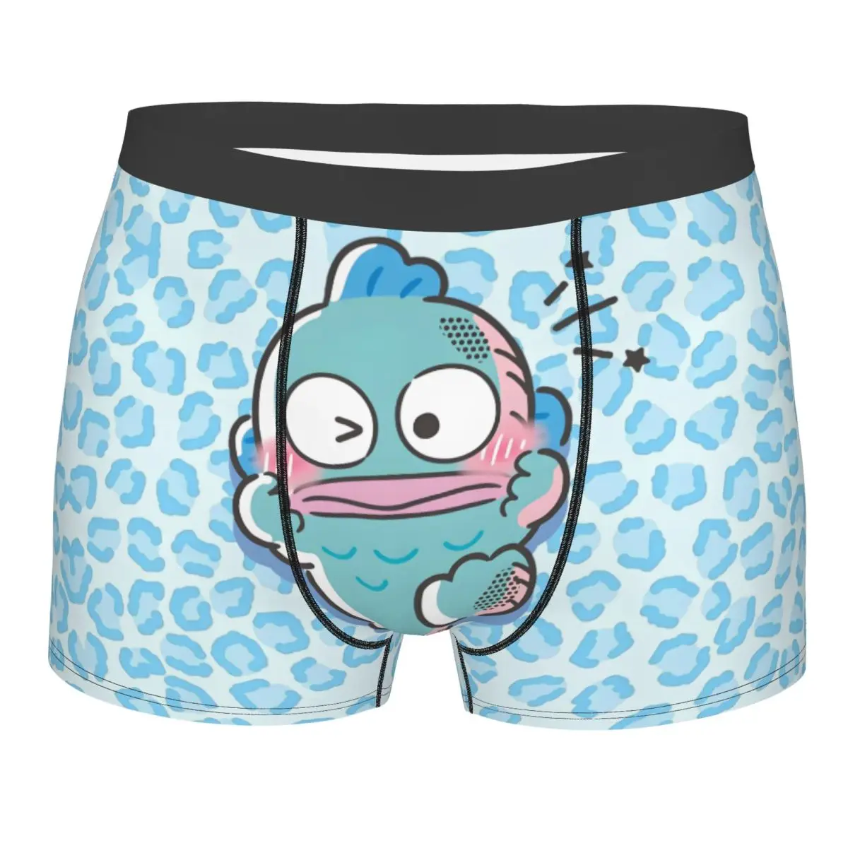 

Custom Kawaii Hangyodon Underwear Men Breathable Clown Fish Cartoon Anime Boxer Briefs Shorts Panties Soft Underpants For Homme