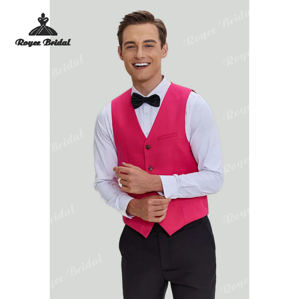 Black Pink Three Piece Single Breasted One Button Men's Wedding Suit 2026 Notched Lapel Evening Prom Suit costume homme mariage