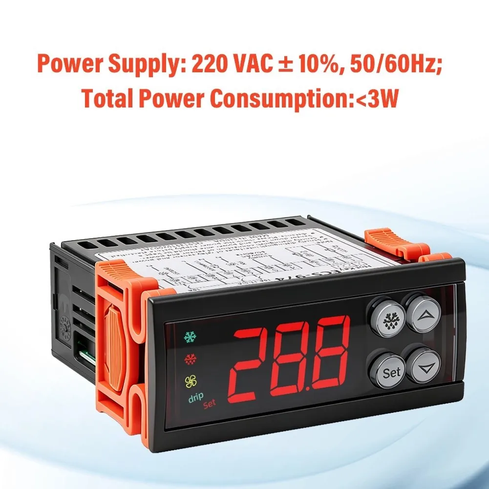 Defrost Timer Switch Digital Temperature Controller Three-output Relay System IP65 Waterproof Panel EMC Level 4 Tested