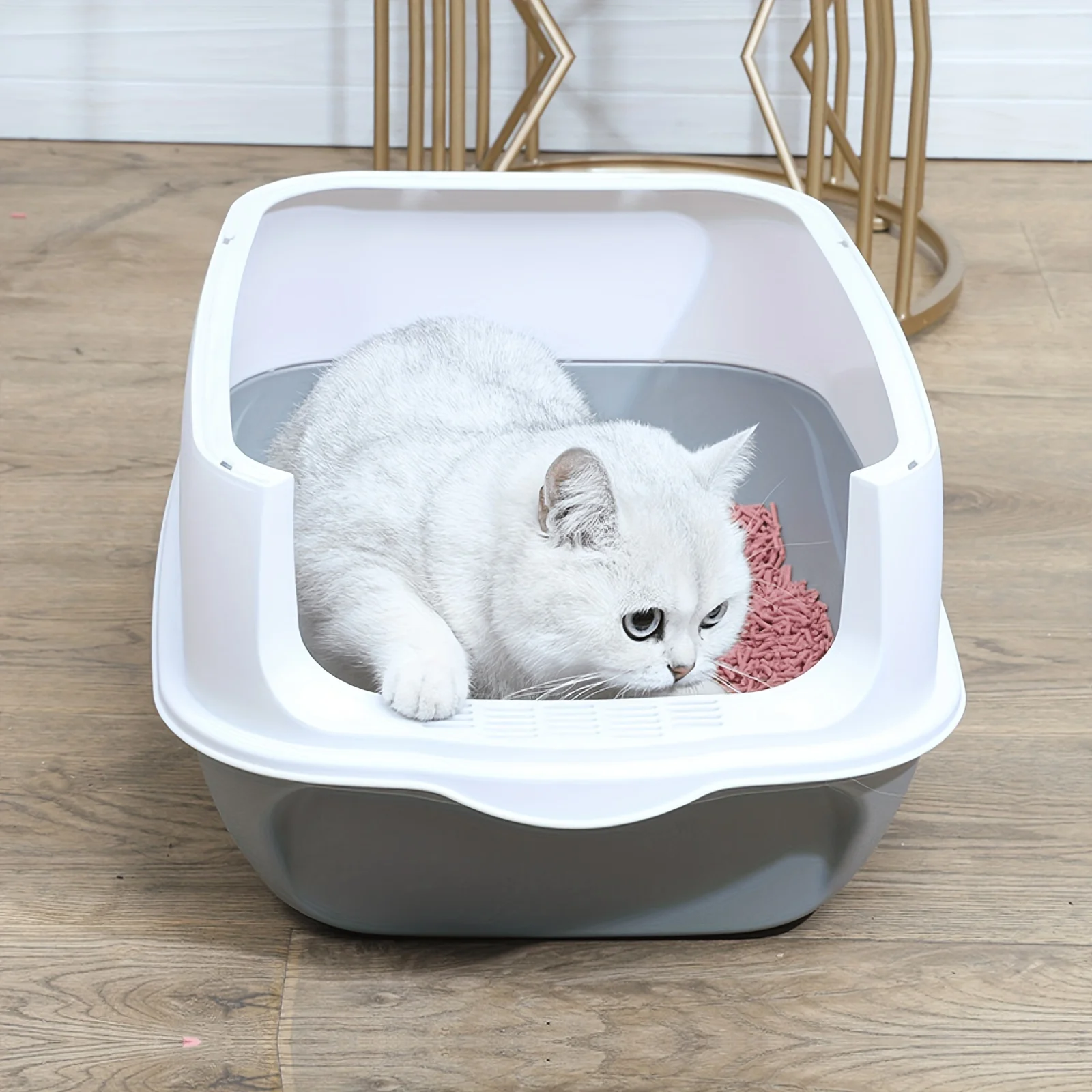 Fully Enclosed Cat Toilet Litter Box, Cat Products Are Easy To Clean and Splash Proof, Suitable for Small and Medium-sized Cats