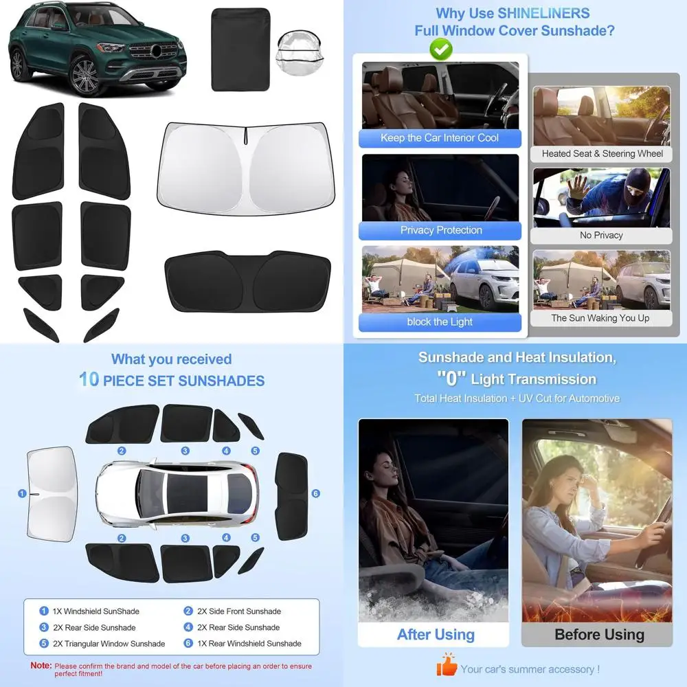 

Mercedes-Benz GLE 350/450 2020-2024 Car Window Sunshades, Full Coverage UV Protection, Privacy for Outdoor Camping