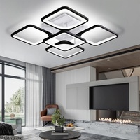 Black White Chandeliers For Bedroom Living Room Kitchen Living Room Studyroom Apartment Indoor Acrylic LED Lighting Lamps