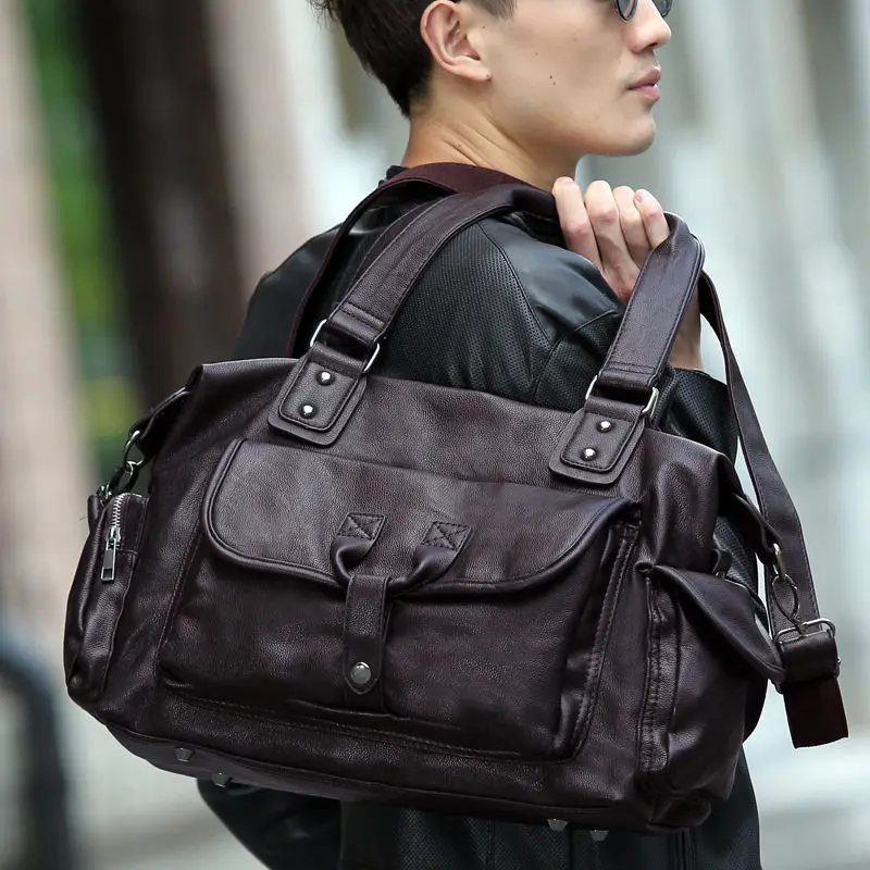 Brand Man Business Briefcase Bag Split Leather High Quality Men Office Bags for 15 Inch Laptop A4 File Casual Male Handbag E422