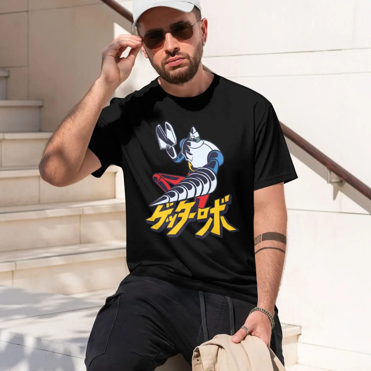 256 Getter G2 vintage manga Getter robo retro anime super robot men clothing plus size mens shirts graphic tee printed t shirt