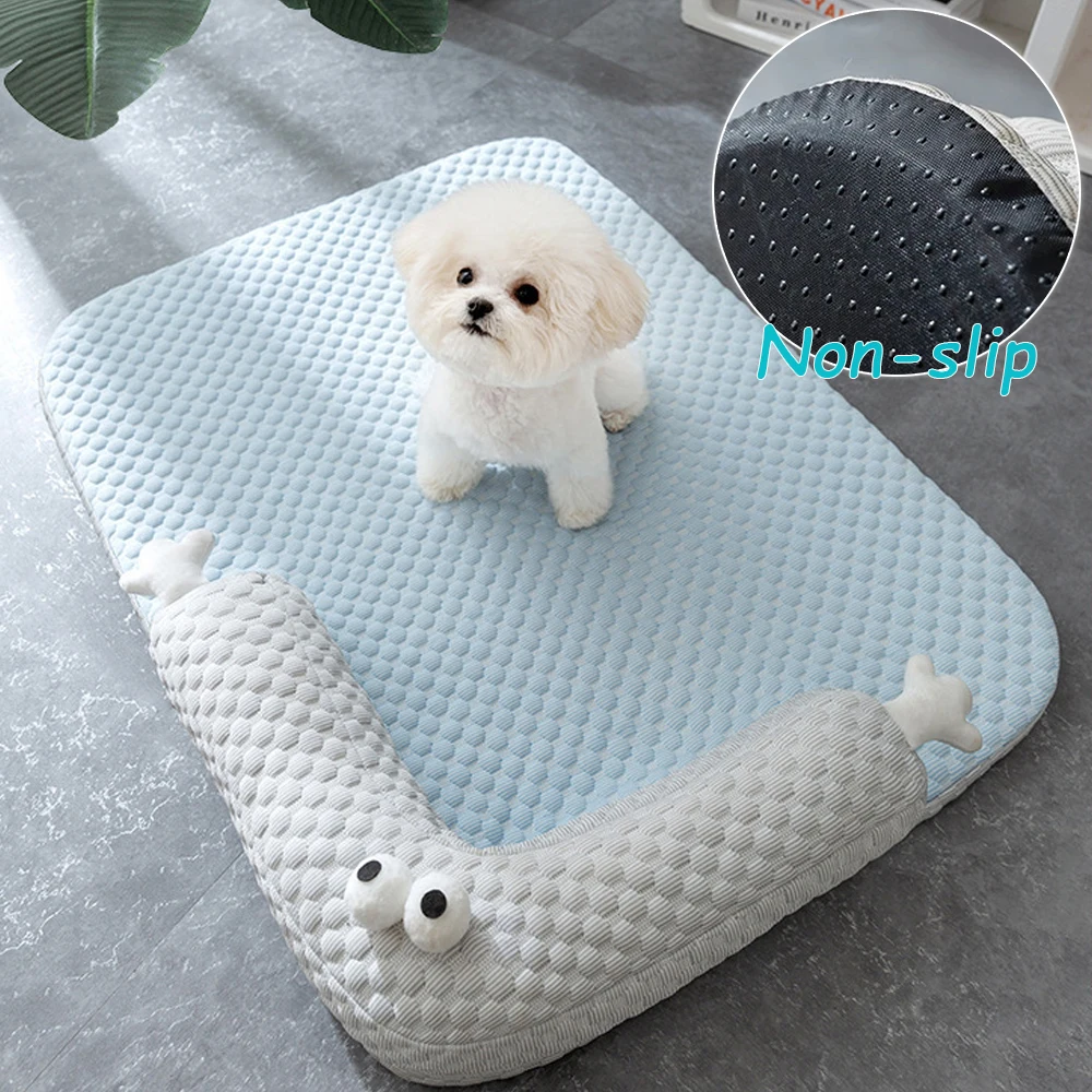 

Cooling Dog Bed Mat Soft Puppy Bed Washable Non-slip Matress Dog Accessories Accesorios Para Gatos Лежанка Для Кошек Cama Pet