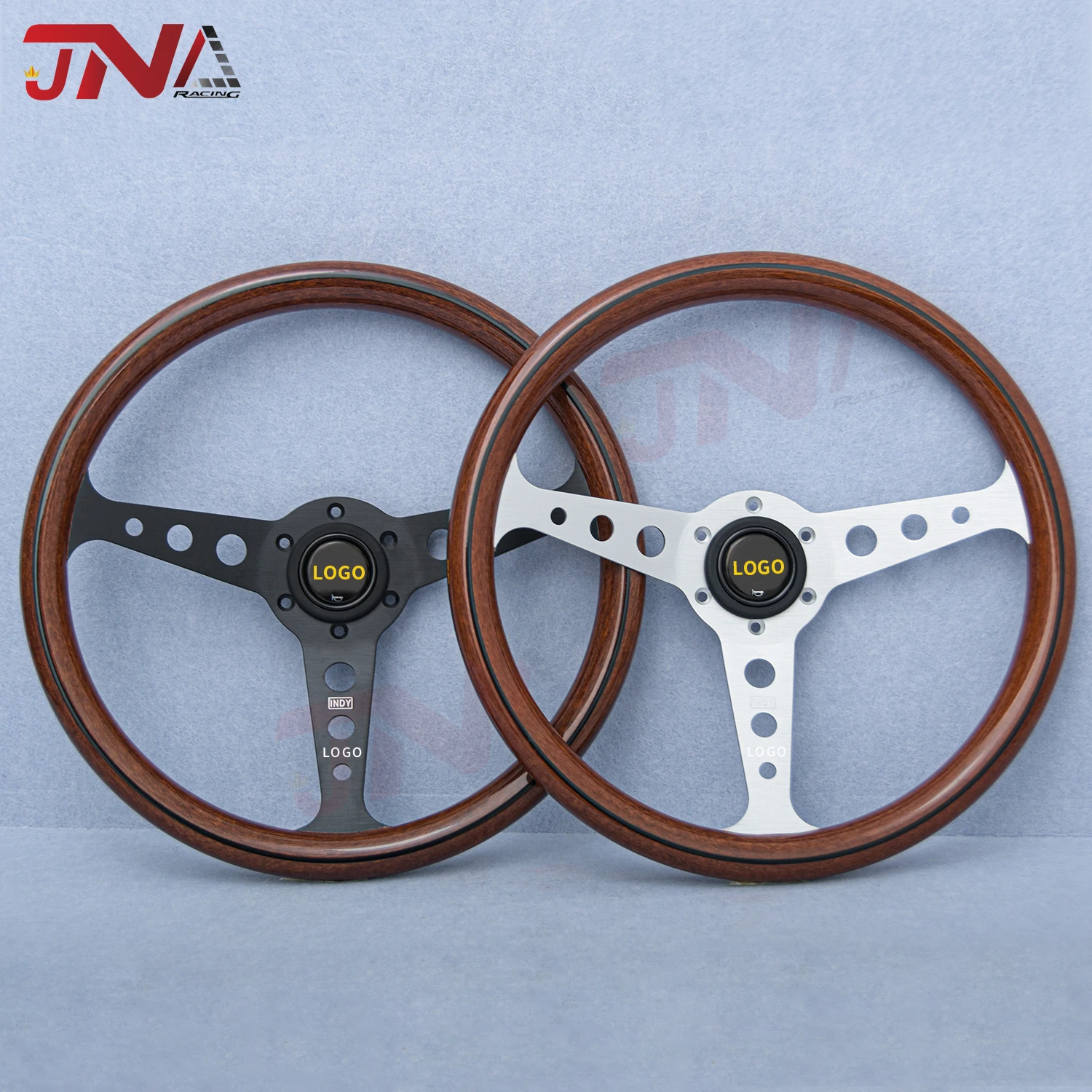 Universal 14Inch Classic MOMO Indy Heritage Steering Wheel Car JDM Racing Wood Grain MOMO Steering Wheel Volantes For VW TOYOTA