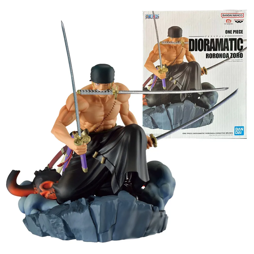 15CM Anime One Piece Roronoa Zoro DIORAMATIC Brush Color Figure Model Toy Gift Collection Santoryu Action Figure PVC