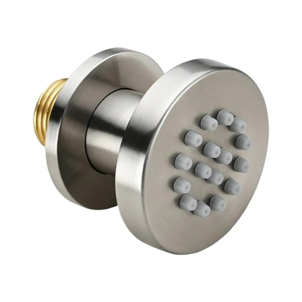 High Pressure Solid Brass Round Massage Sprayer Adjustable Angle Body Jet Nozzle For Custom Shower Set Home=Spa Bath Hardware