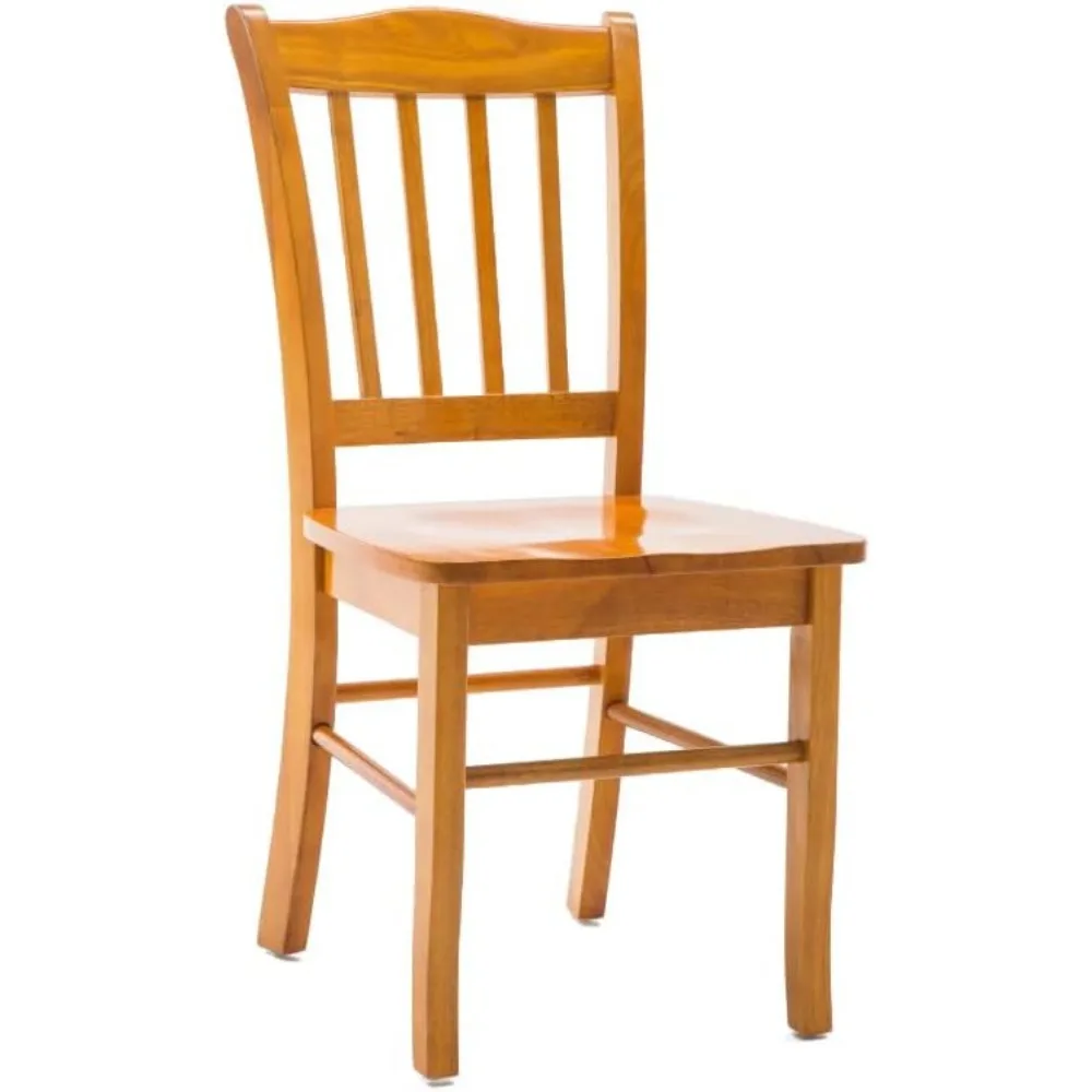 Cadeiras laterais de jantar estilo Oak Shaker, par