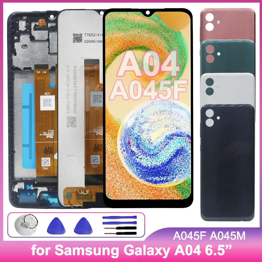 A04 A045 6,5 "LCD para Samsung Galaxy A04 reemplazo de la pantalla táctil para Samsung A04 A045 A045F A045M reemplazar la pantalla