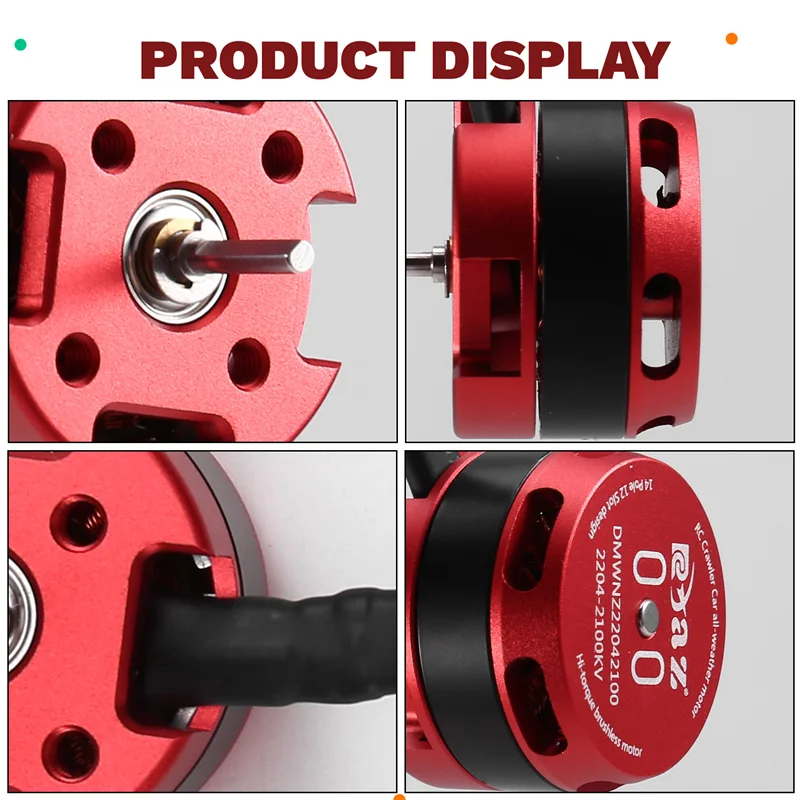 【Terlaris!】Motor Tanpa Sikat 2204 Kualitas Tinggi 2-3S untuk RC Pesawat Sayap Tetap KT F3P Suku Cadang RC