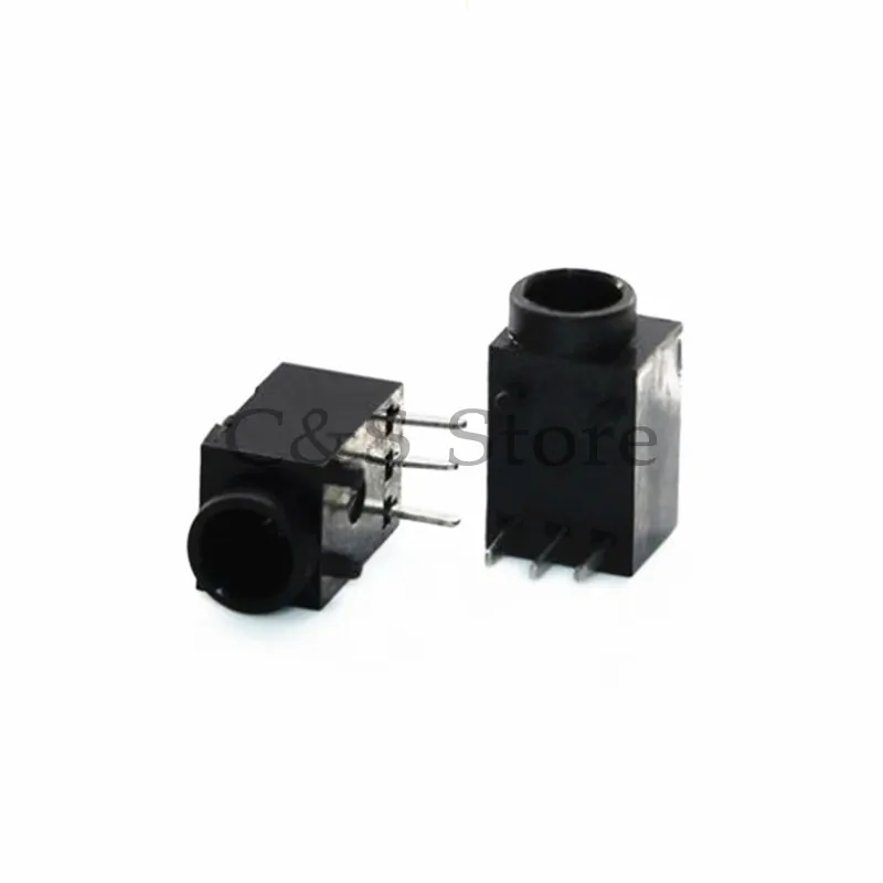 10Pcs DC Power Jack Socket Connector DC003 3.5x1.35mm 3pin 5V 2A DC-003A 3.5*1.3mm Round Hole