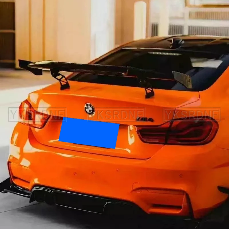 For BMW F30 F32 F36 F10 F12 F82 E92 G30 G20 E82 E90 M3 M4 MAD ABS texture of wood Rear Spoiler For car m2 m3 m4 car styling