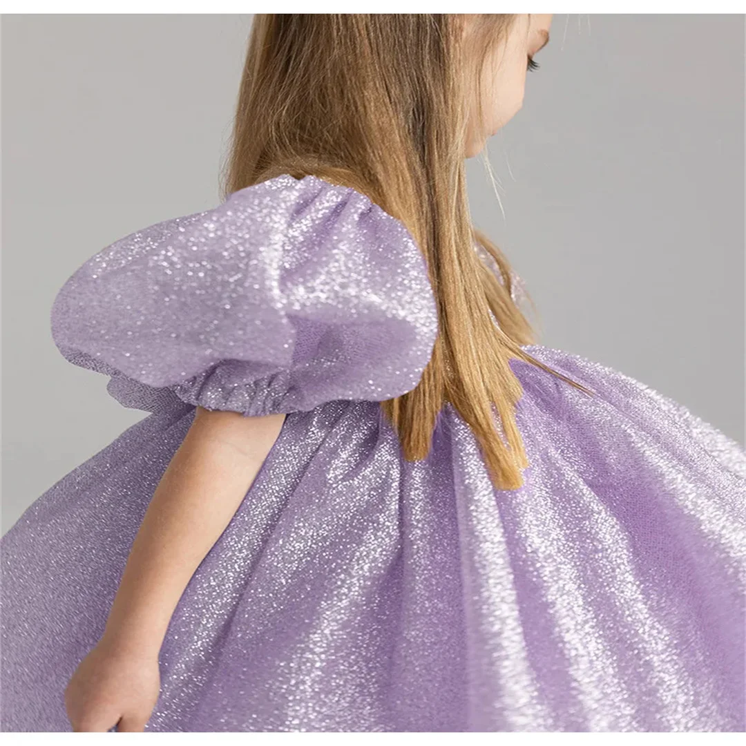 تخصيص الزفاف عيد ميلاد زهرة فتاة فساتين أنيقة منتفخ فاخر بنات حزب فساتين Bowknot مساء اللباس زهرة فتاة Prin