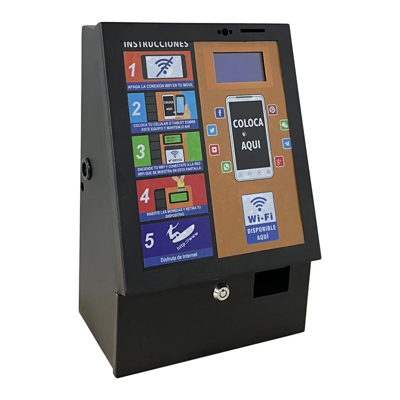 2023 New Product Ideas Cheap 24H Self-service Coin Charger Small WiFi Vending Machine for Hotels Coffee Shops