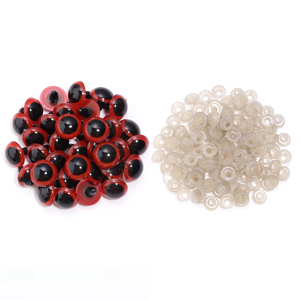 50 Teile/los 8-20mm Kunststoff Augapfel Puppe Zubehör Schwarz Plüsch Sicherheit Augen Für DIY Handwerk Lustige Spielzeug augen Tier Geschenke Dekoration