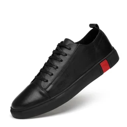 Soft Sole Lace Up Oxford Shoes Sneakers Casual Leather Outdoor Shoes Non-Slip Mens Shoes Handmade Leisure Walk Footwear Sneakers