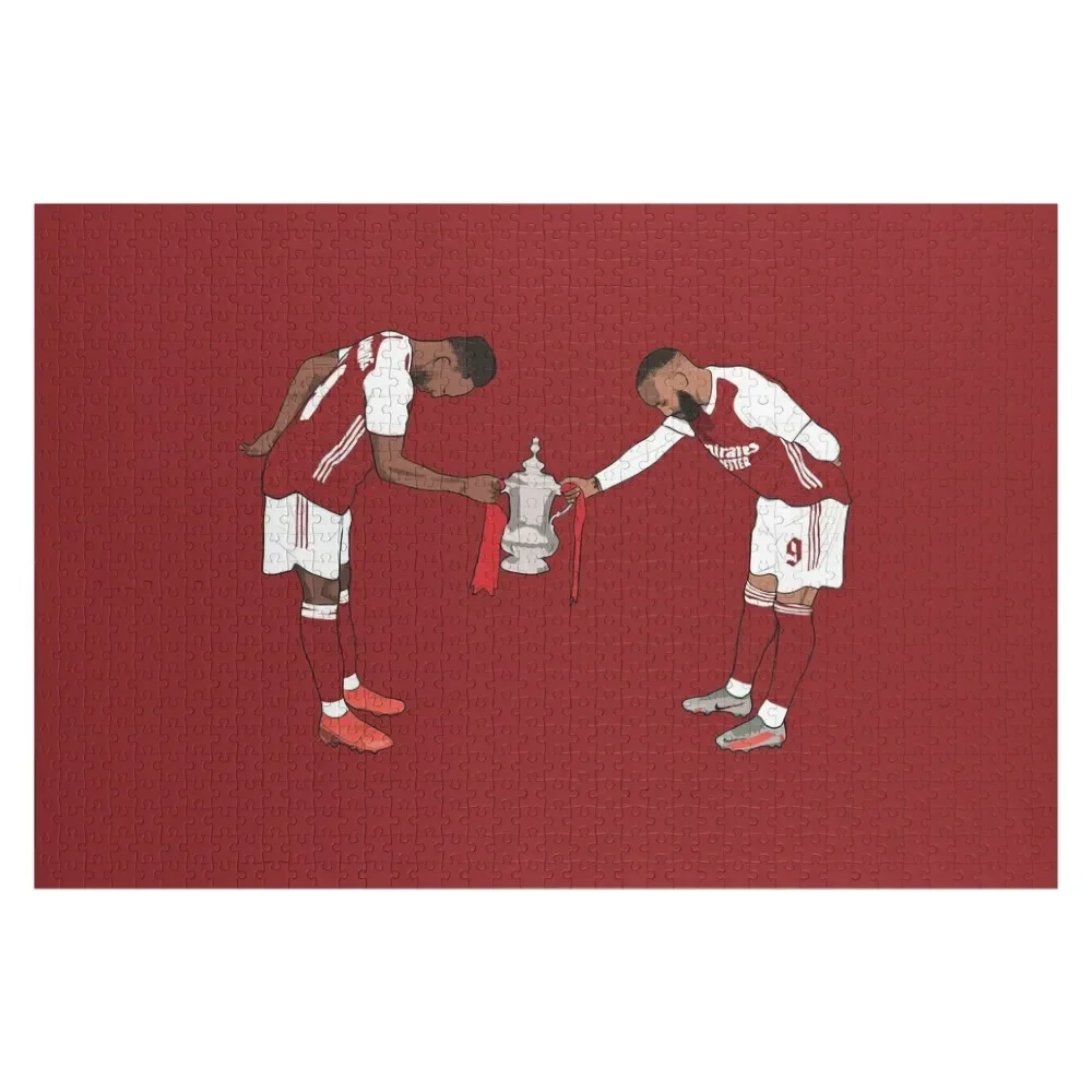 Pierre-Emerick Aubameyang Alexandre Lacazette Cup Final Jigsaw Puzzle Iq Custom Gift Puzzle