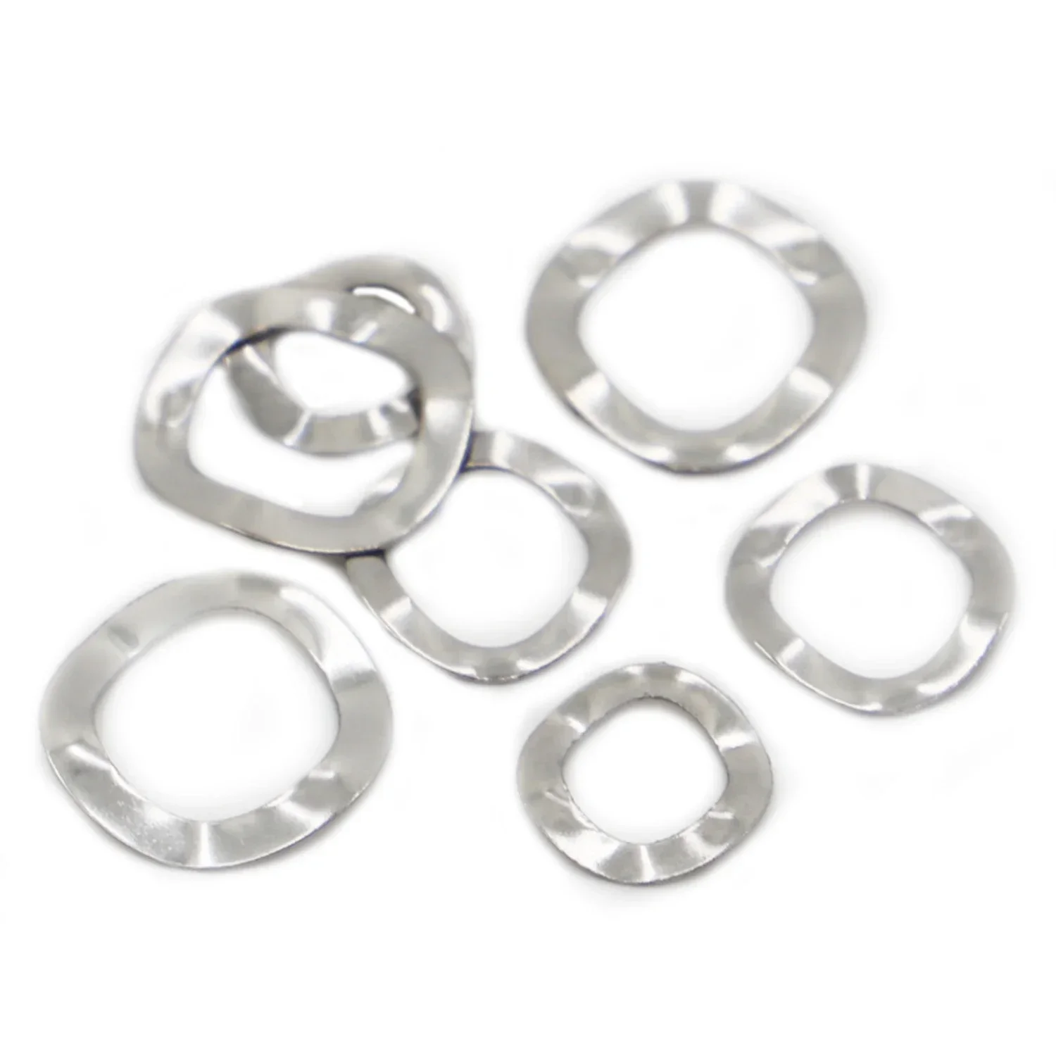304 Stainless Steel Three Wave Washers Spring Washer M3 M4 M5 M6 M8 M10 M12 M14 M16 M19 M23 M25 M27 M31 M39 M41 M51
