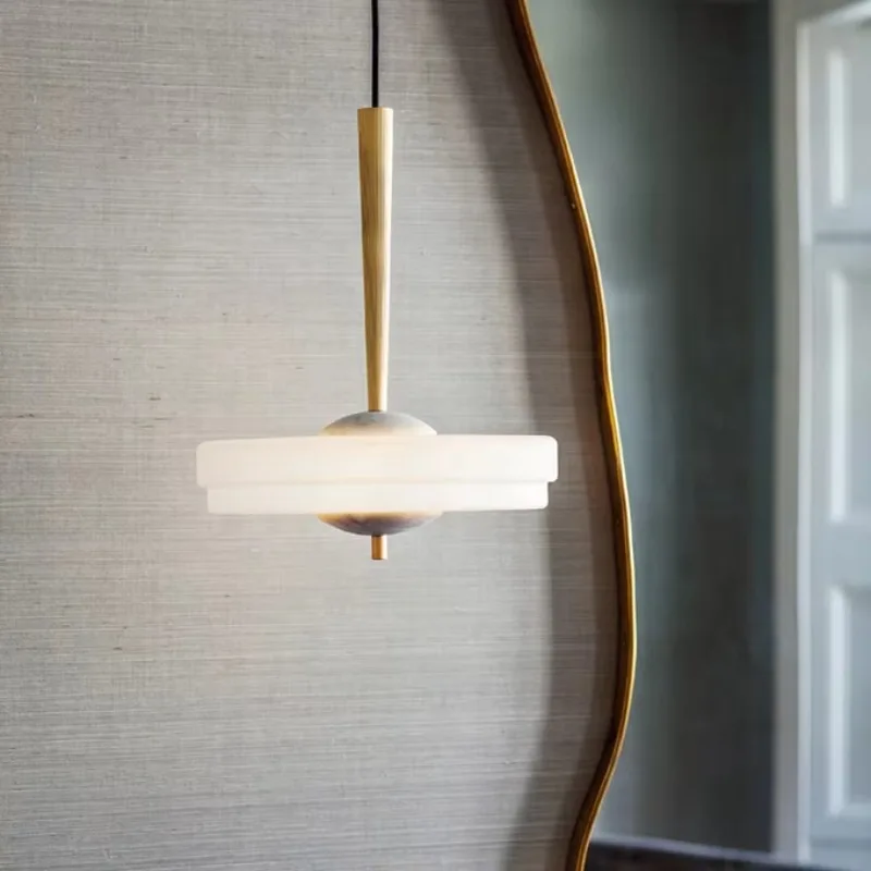 Marble glass beautiful dual color optional luxury pendant light living room