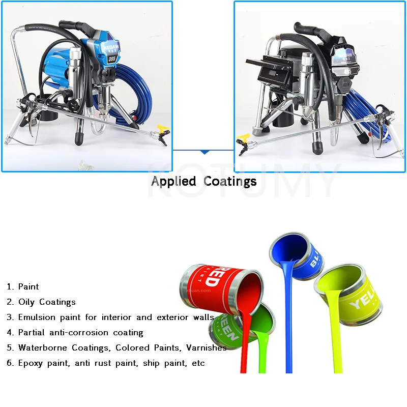 3000W 3.0L Professional airless spraying machine 495 Professional Airless Spray Gun Airless Paint Sprayer painting machine tool