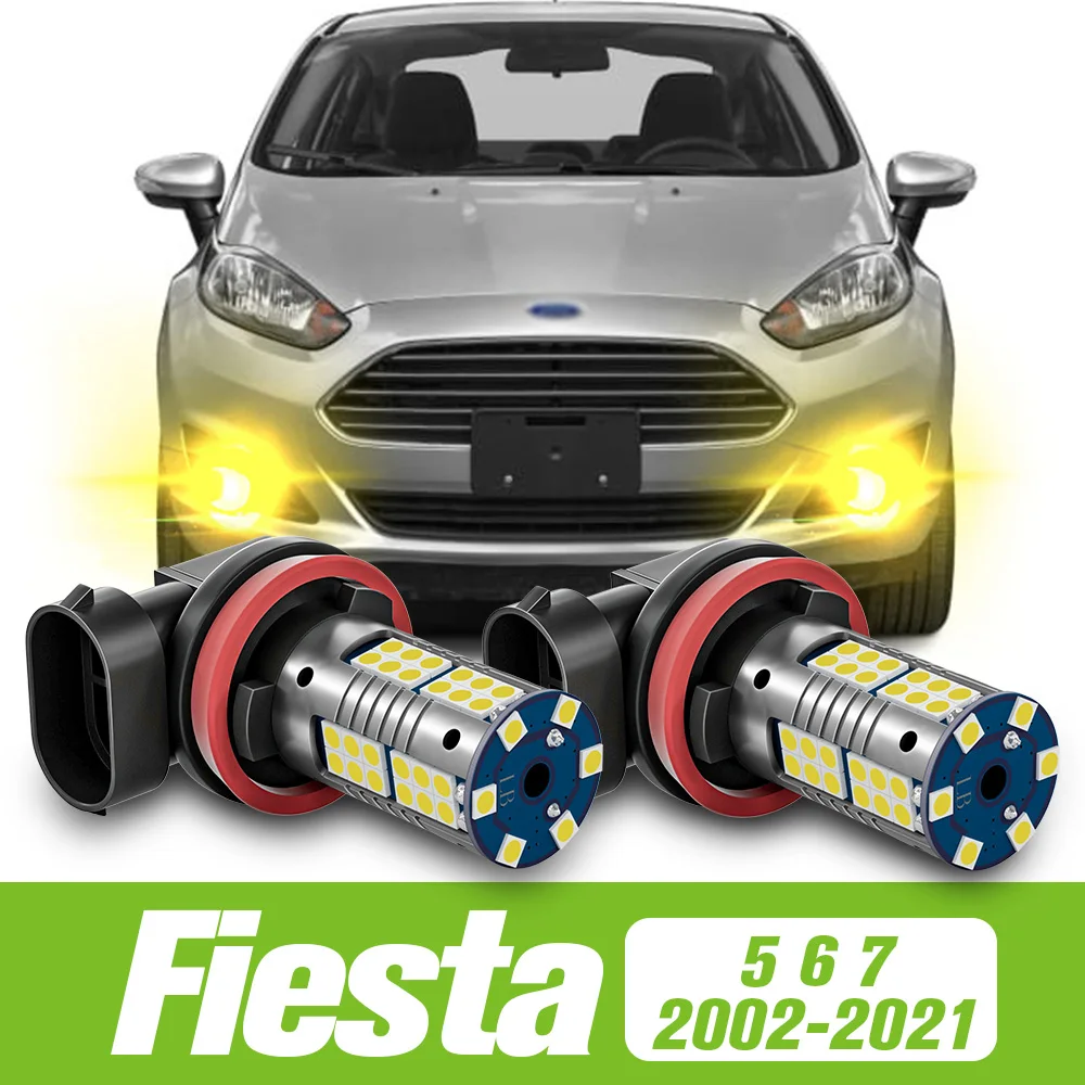 

2pcs For Ford Fiesta 5 6 7 2002-2021 LED Fog Light 2008 2009 2010 2011 2012 2013 2014 2015 2016 2017 2018 Accessories