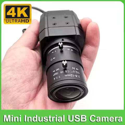 Full HD 4K 8MP 30fps USB Mini Metal Box Webcam UVC OTG PC 2K 4MP 5-50mm Varifocal Lens Usb Video Camera For Live Teaching