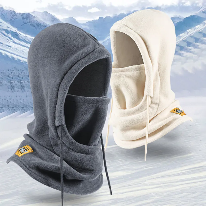 Warme Wintermütze mit Maske und Nackenwärmer, 3-in-1, winddichte Sturmhaube für Damen und Herren, maskierte Mütze, Radfahren, Schutz bei kaltem Wetter