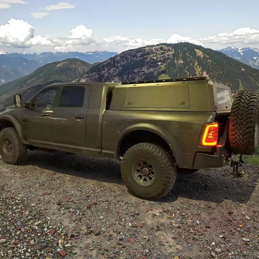 

Custom-Fit Pickup Canopy for Ram 3500 Lockable Truck Cap with LED Lighting