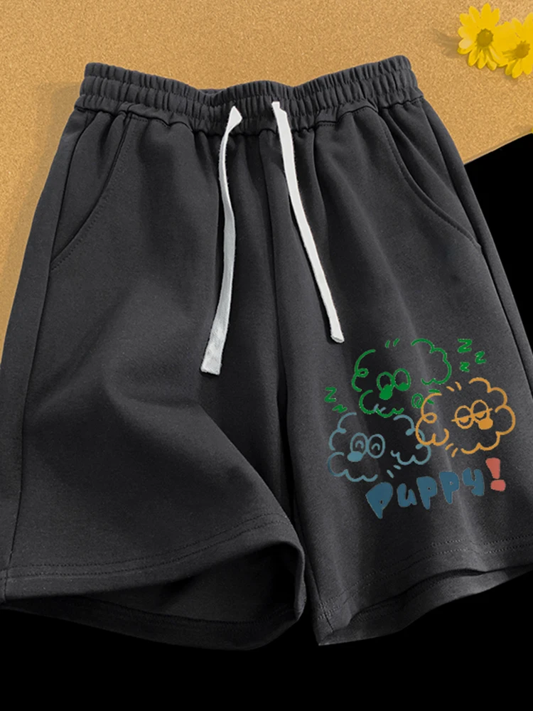 

Хлопковые шорты Color Line Puppy для мужчин и женщин, лето 2024, новая мода, американские повседневные свободные спортивные брюки с пятью точками