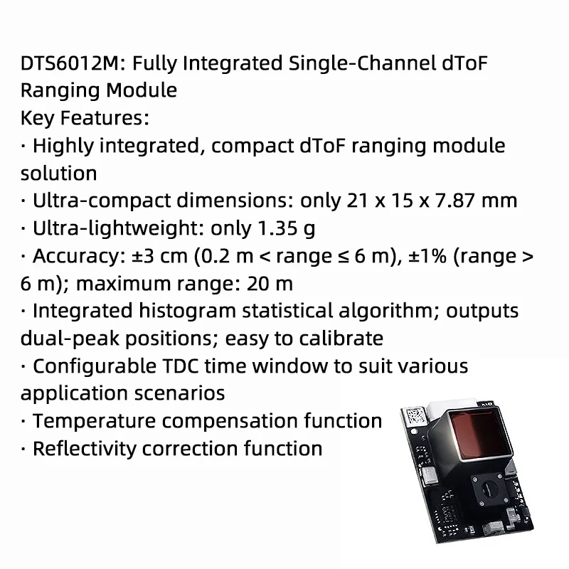 22m High-Precision Laser Ranging Sensor Module- ToF High-Frequency Obstacle Avoidance Strong Light
