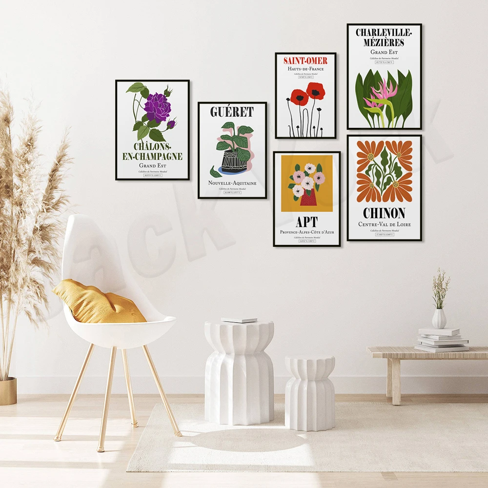 Vitray Brittany، Tarascon de Provence، Chalon، Grand Champagne، فرنسا الشرقية، Vitray Le Franco Grande، ملصق الأزهار الفرنسية