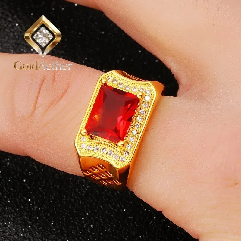 

Мужское кольцо GoldNouveau из чистого золота 24K (AU999) с цирконами - Нежное золото, тонкая инкрустация цирконами, высокая адаптивность, идеально для подарков и повседневного ношения.