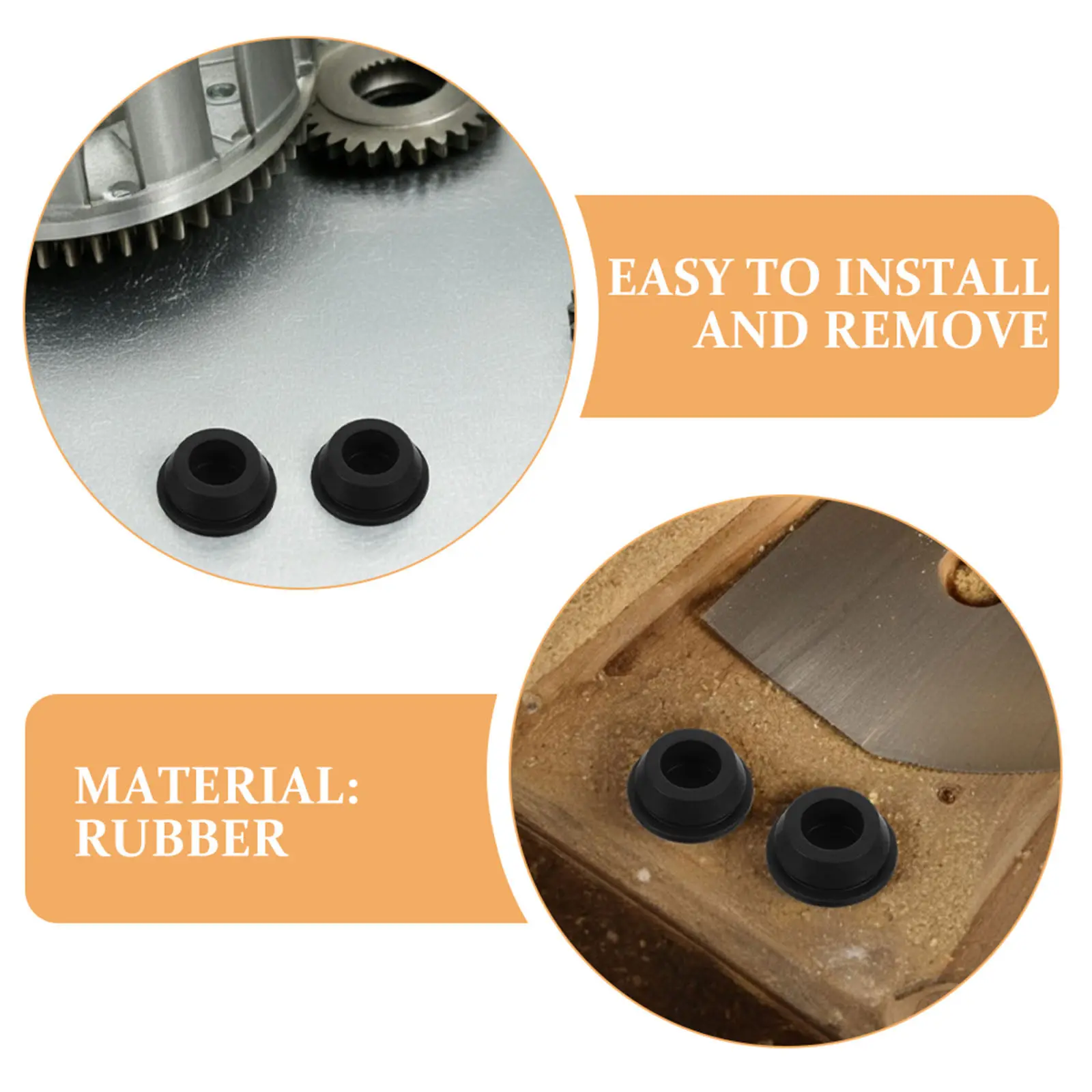 8pcs Rubber Plugs For Air Conditioner Drain Hole Round Cap Pipe Tubing Stopper Portable Ac Unit External Replacement Parts